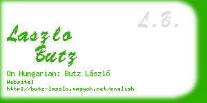 laszlo butz business card